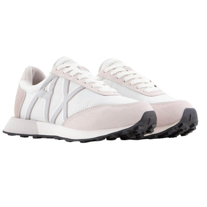Off White - Front - Armani Exchange Womens-Ladies Trainers