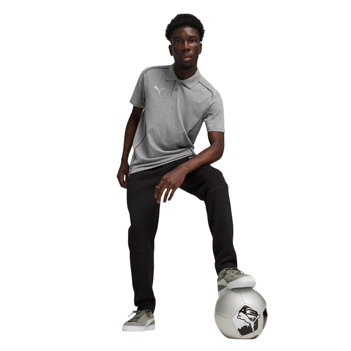 Black - Close up - Puma Mens TeamFinal Jogging Bottoms