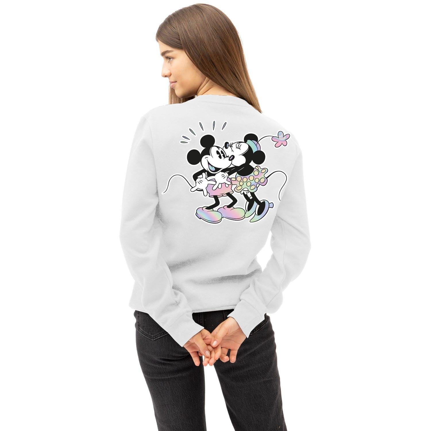 Grey - Back - Disney Womens-Ladies Minnie Mouse Crew Neck Sweatshirt