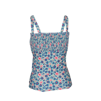 Blue-Pink - Back - Trespass Womens-Ladies Annabel Tankini Top