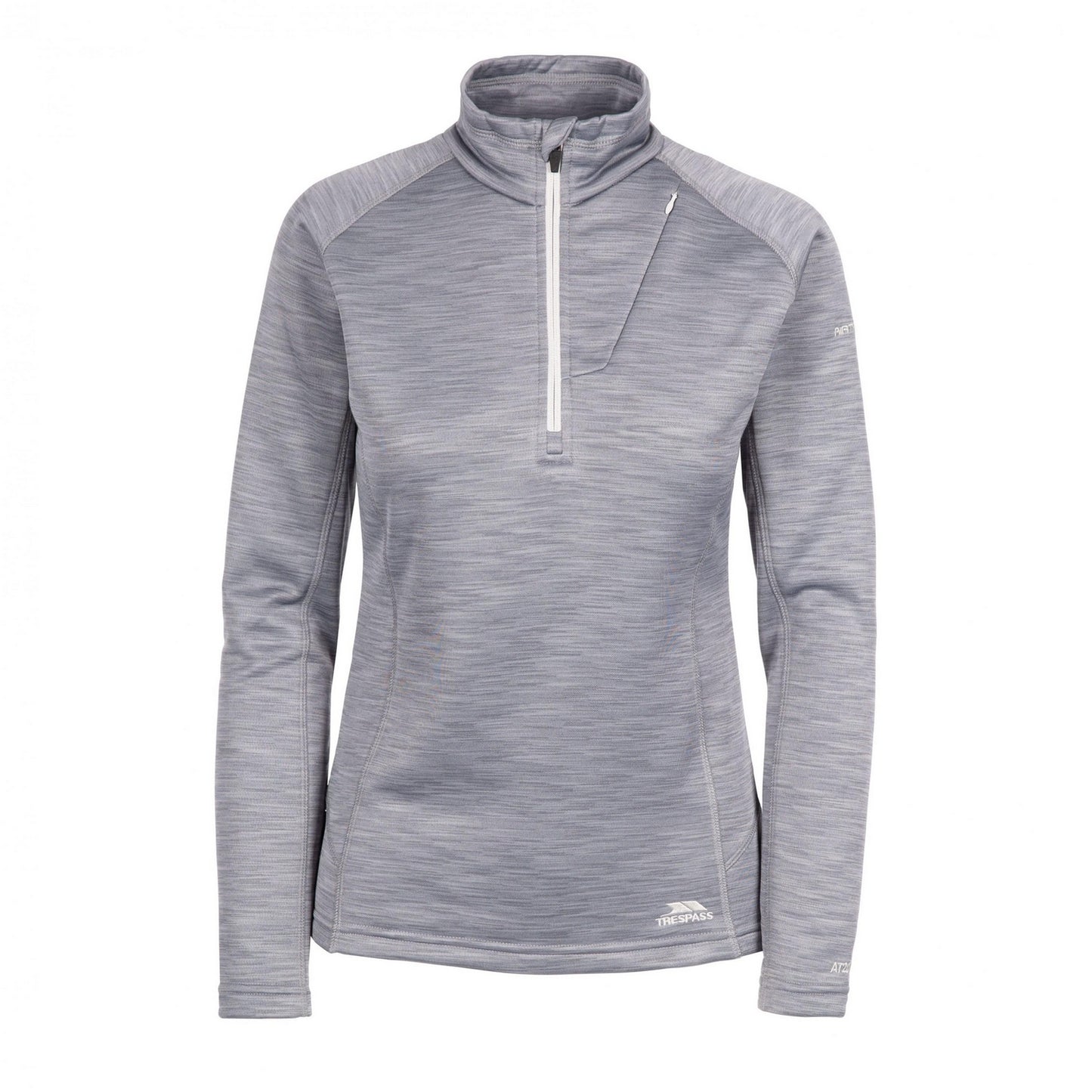 Grey - Front - Trespass Womens-Ladies Fairford Fleece Top