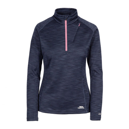 Navy - Front - Trespass Womens-Ladies Fairford Fleece Top