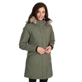 Green - Side - Trespass Womens-Ladies Bettany DLX Waterproof Down Jacket