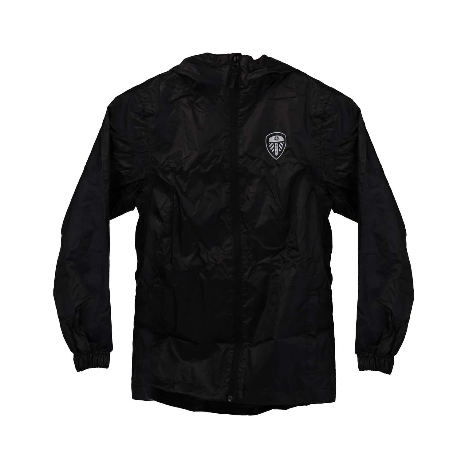 Black - Front - Trespass Childrens-Kids Leeds United FC Packaway Jacket