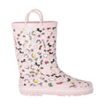 Pink - Back - Trespass Childrens-Kids Starryton Wellington Boots