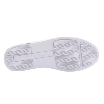 White-Red - Pack Shot - Armani Exchange Womens-Ladies Trainers