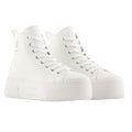Off White - Front - Armani Exchange Womens-Ladies Platform Trainers