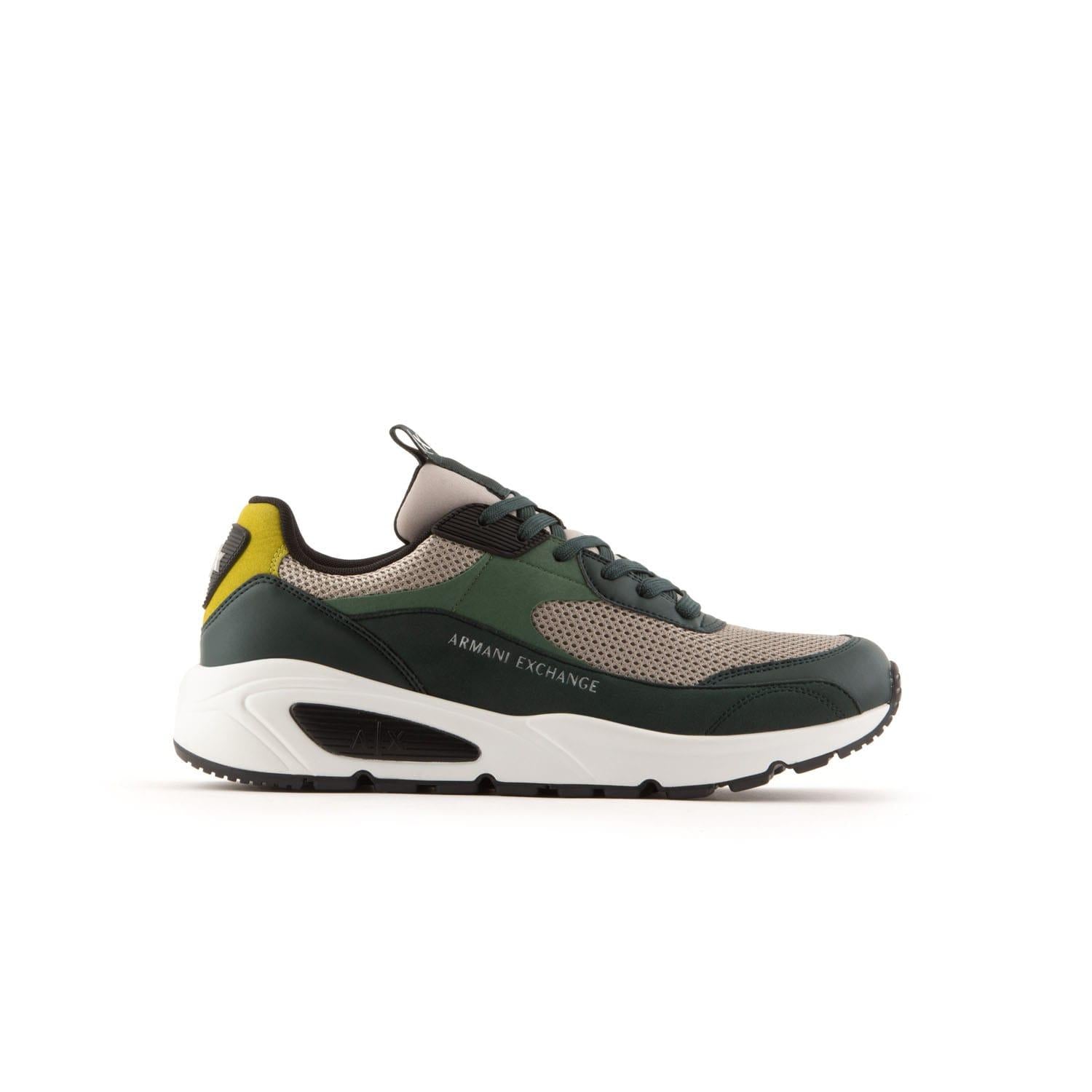 Green - Front - Armani Exchange Mens Suede Trainers