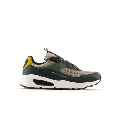 Green - Front - Armani Exchange Mens Suede Trainers