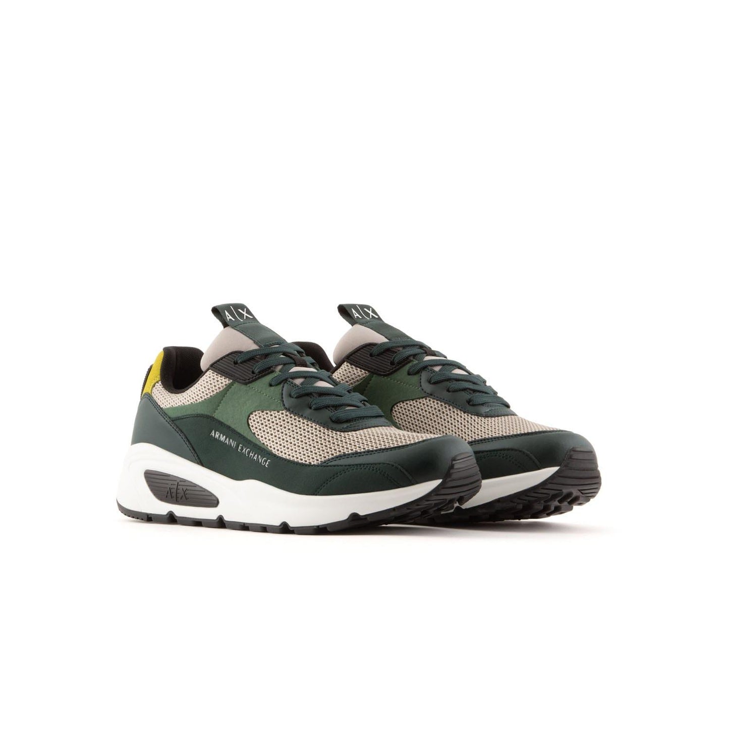 Green - Back - Armani Exchange Mens Suede Trainers
