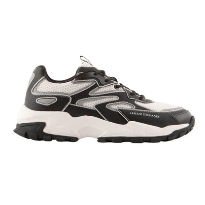 Black-White - Side - Armani Exchange Mens Trainers