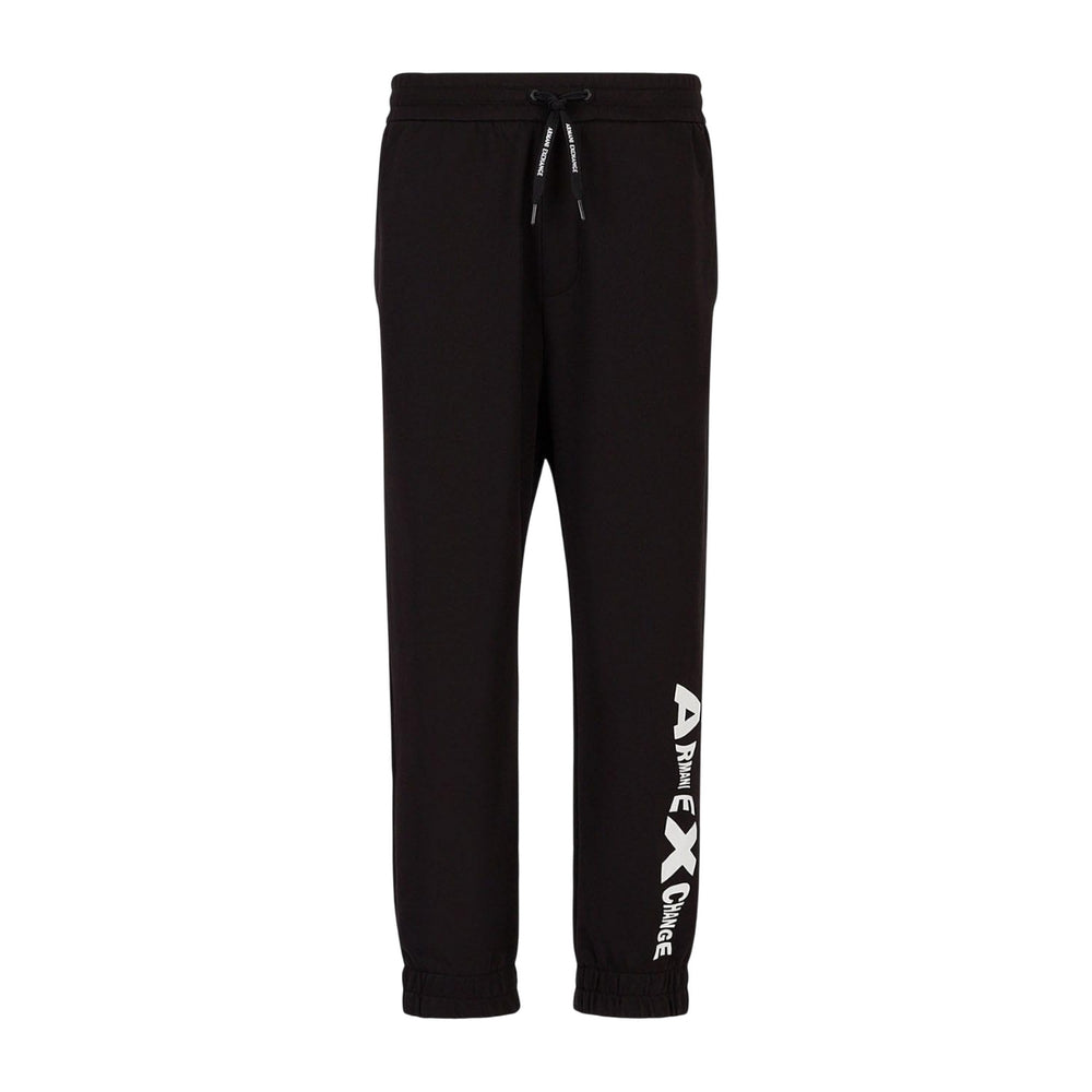 Black - Front - Armani Exchange Mens Graphic Print Jogging Bottoms