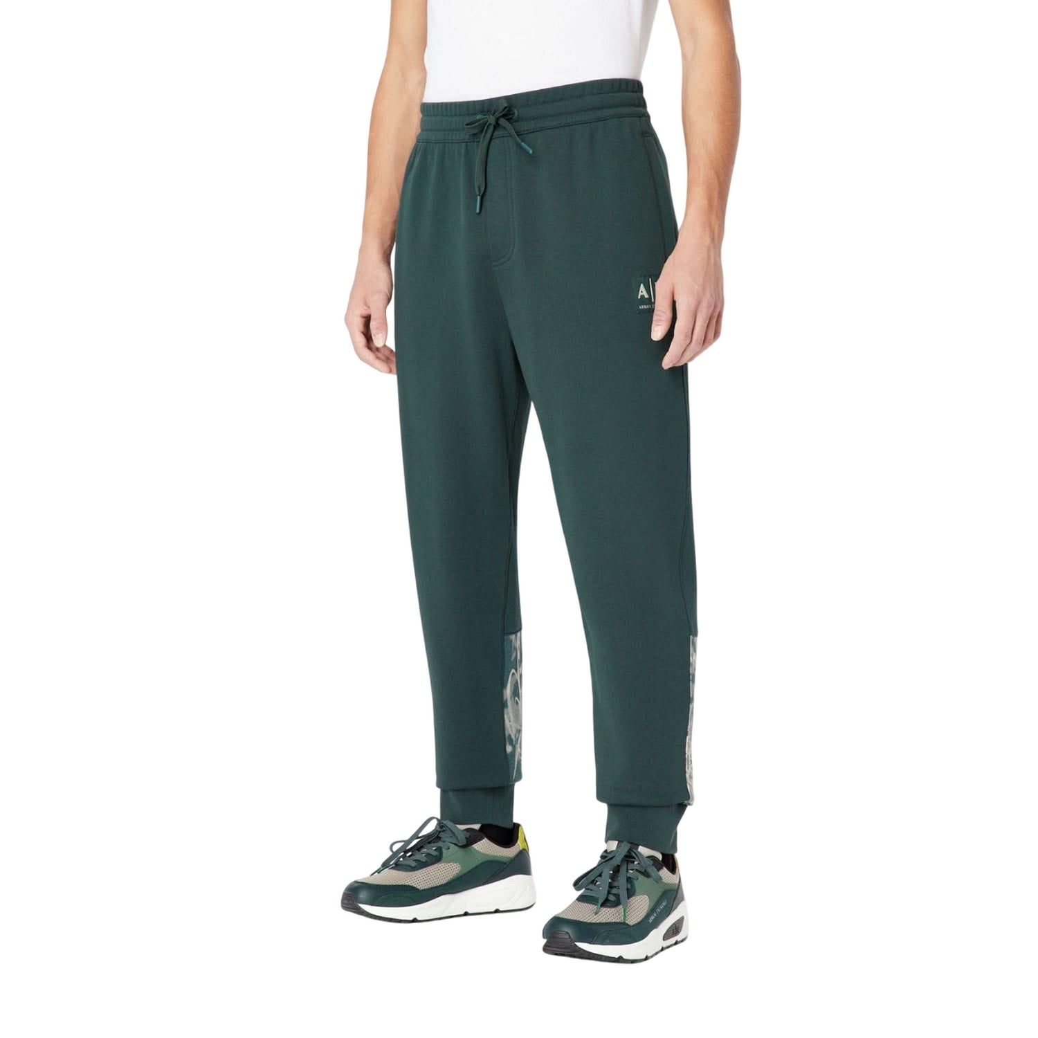 Green - Side - Armani Exchange Mens Jogging Bottoms