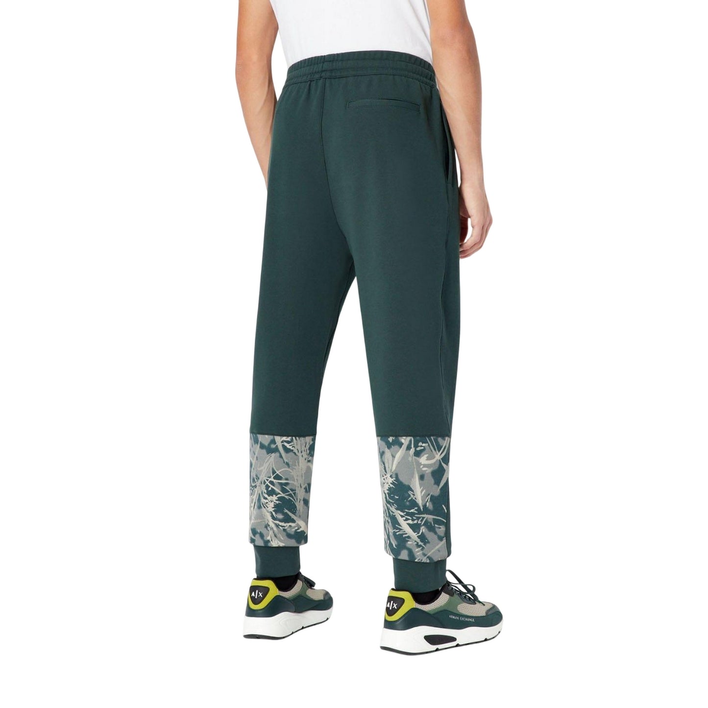 Green - Back - Armani Exchange Mens Jogging Bottoms