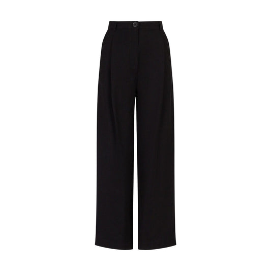 Black - Front - Armani Exchange Womens-Ladies Trousers