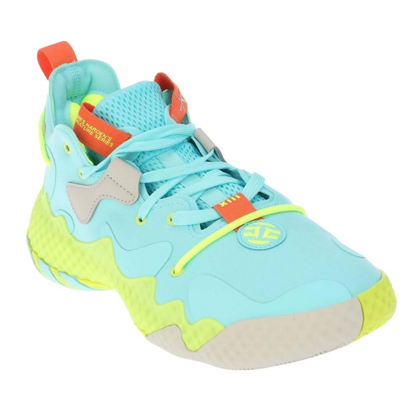 Blue-Green-Orange - Front - Adidas Mens Harden Vol. 6 Trainers