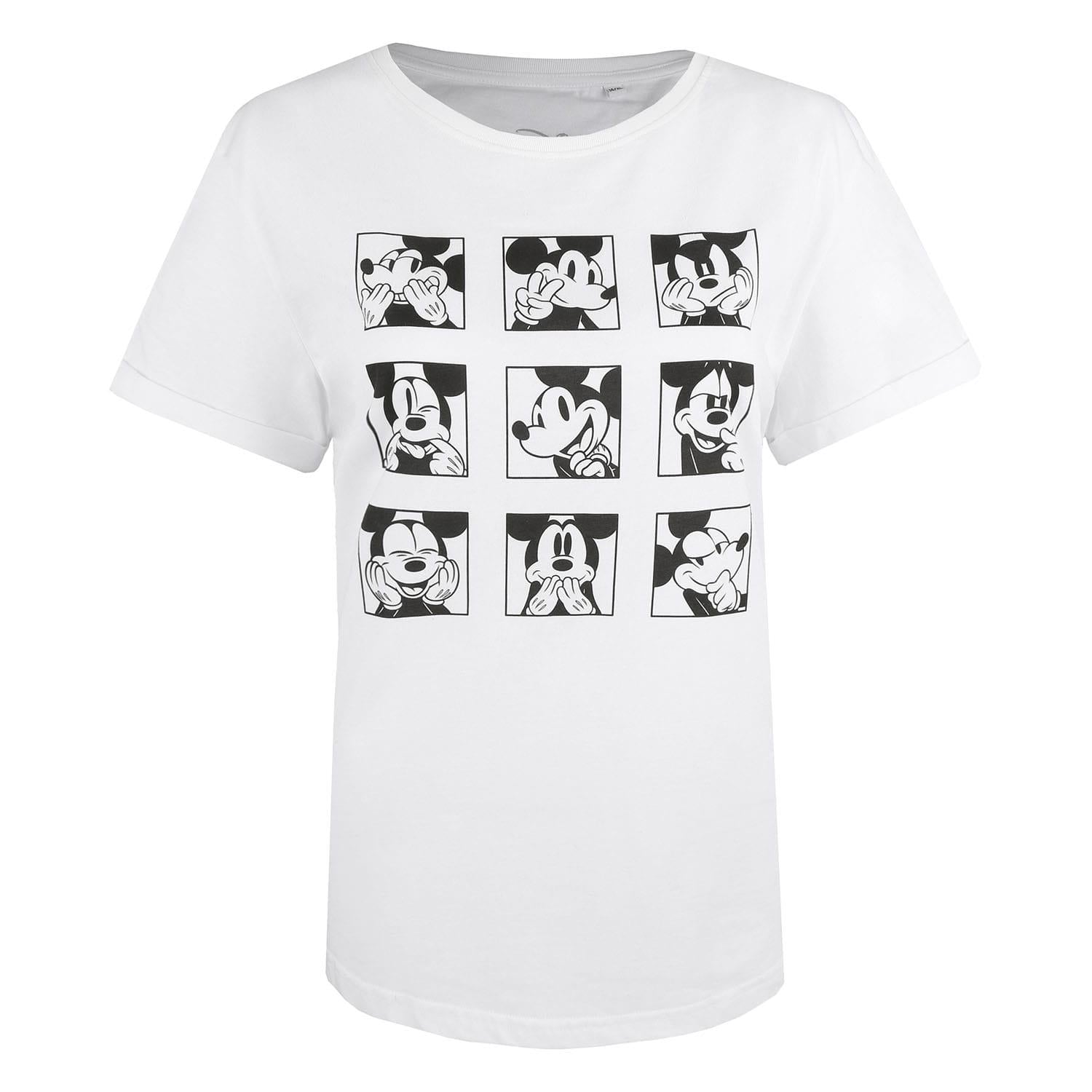 White - Back - Disney Womens-Ladies Mickey Mouse T-Shirt