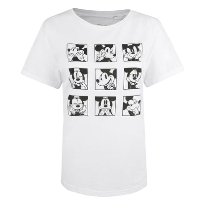 White - Back - Disney Womens-Ladies Mickey Mouse T-Shirt