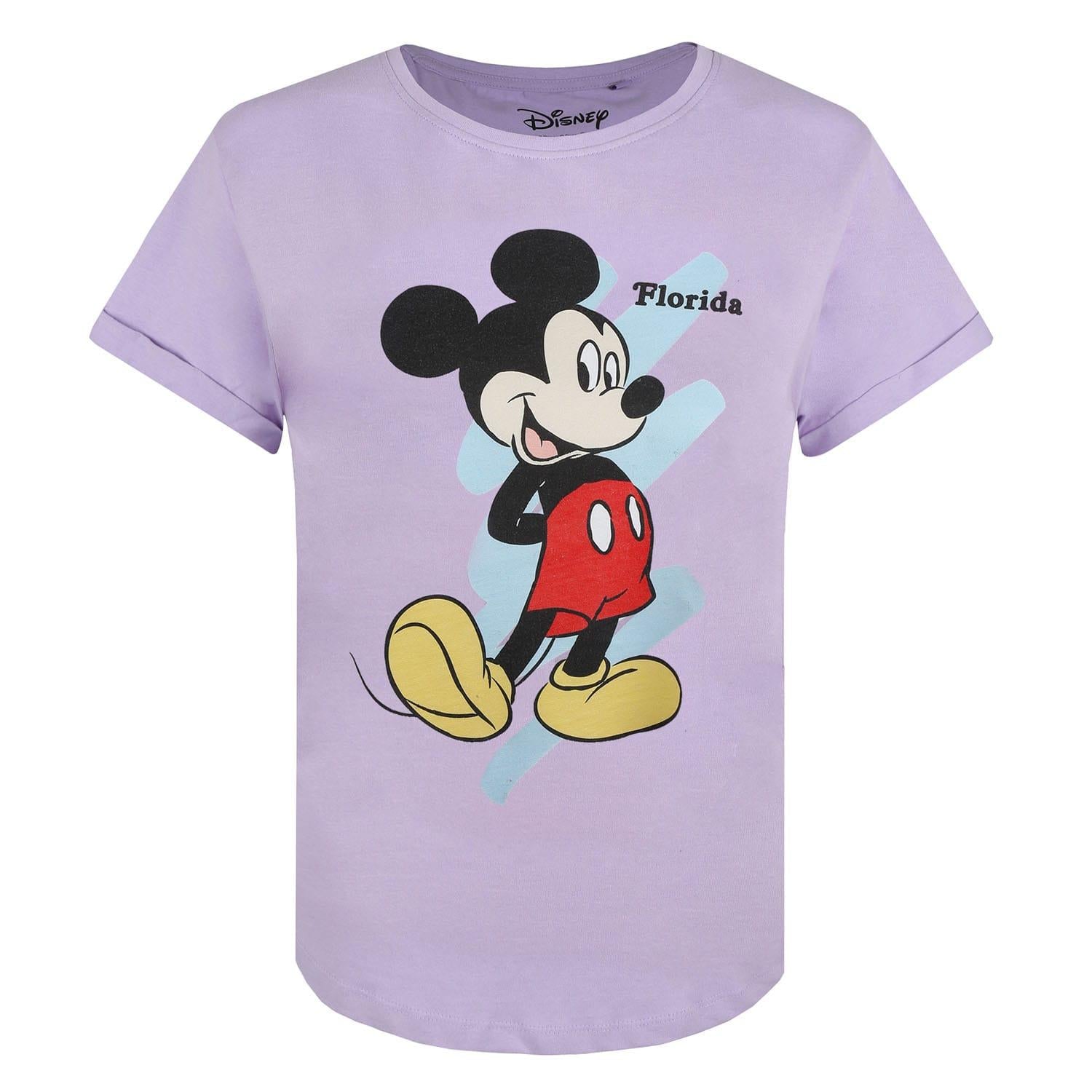Purple - Back - Disney Womens-Ladies Mickey Mouse T-Shirt