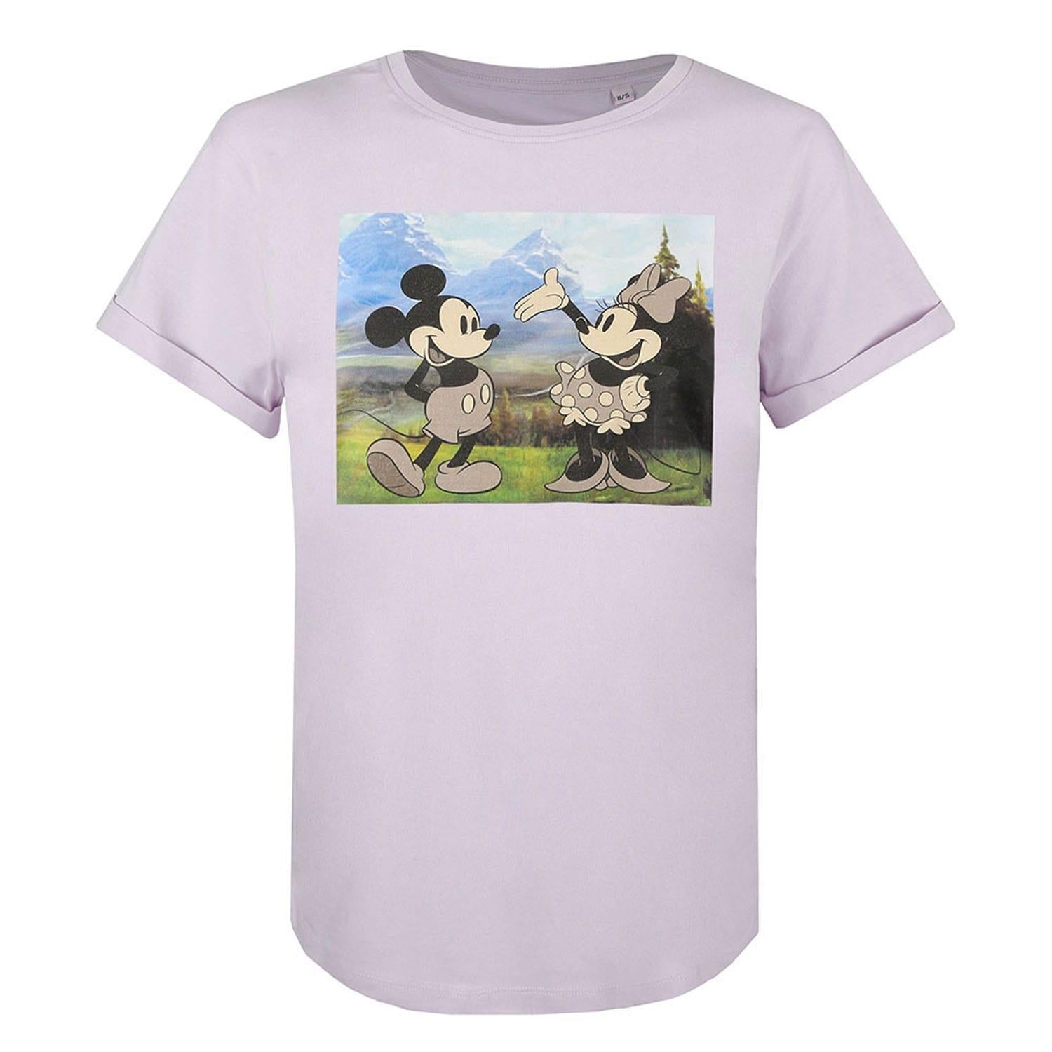 Purple - Back - Disney Womens-Ladies Mickey & Minnie Mouse T-Shirt