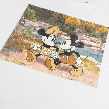 White - Side - Disney Unisex Adult Mickey & Minnie Mouse Oversized T-Shirt