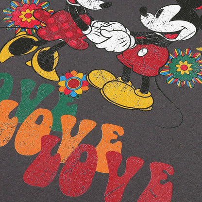 Grey - Lifestyle - Disney Womens-Ladies Mickey Mouse Holding Hands T-Shirt
