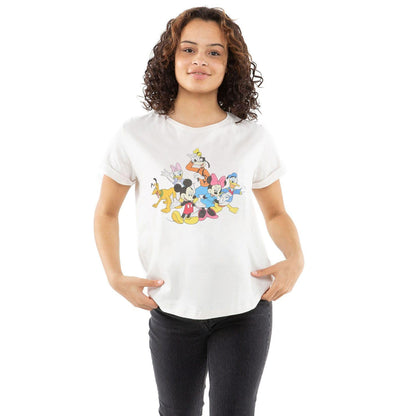 White - Front - Disney Womens-Ladies Mickey Mouse & Friends T-Shirt