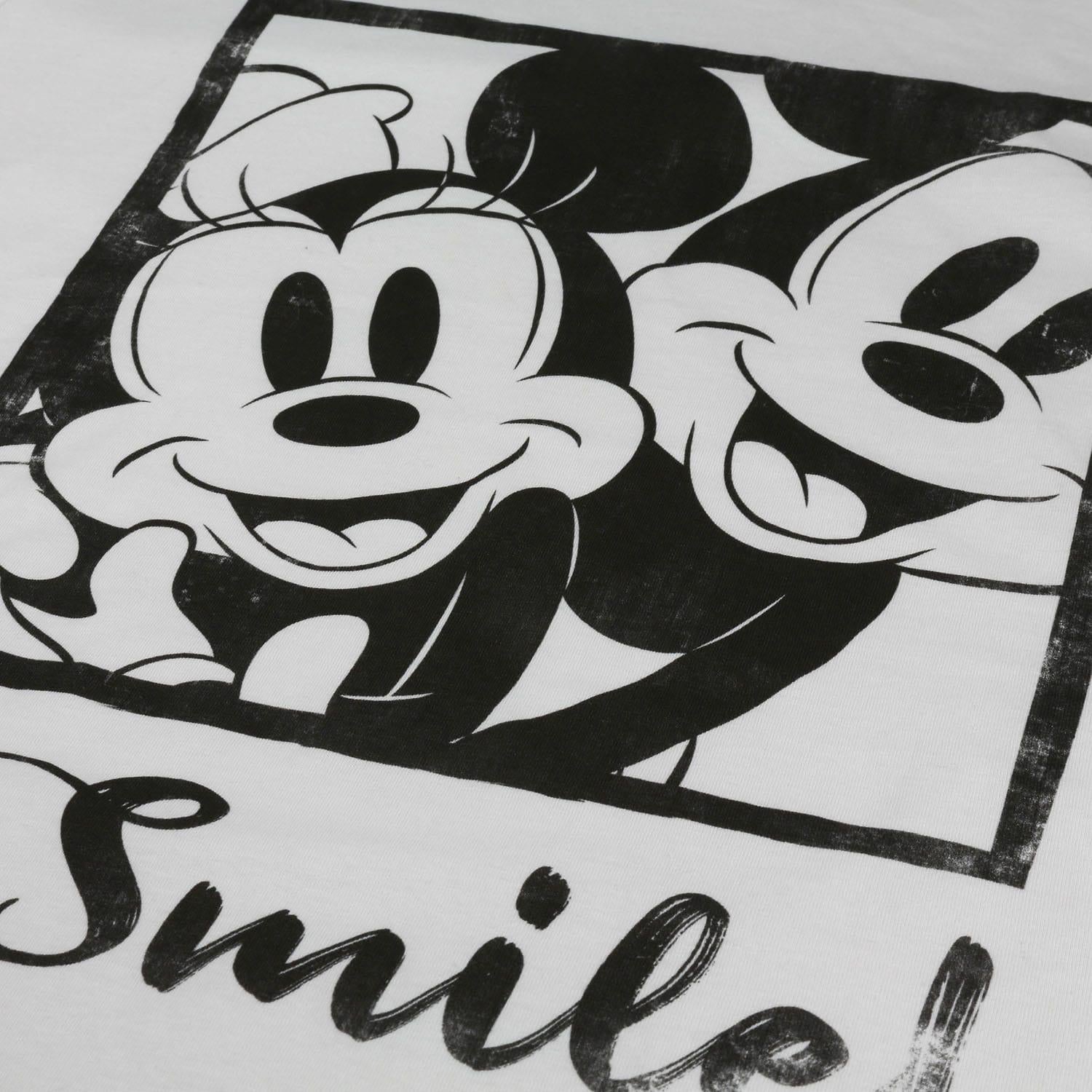 White - Lifestyle - Disney Womens-Ladies Smile Hashtag T-Shirt
