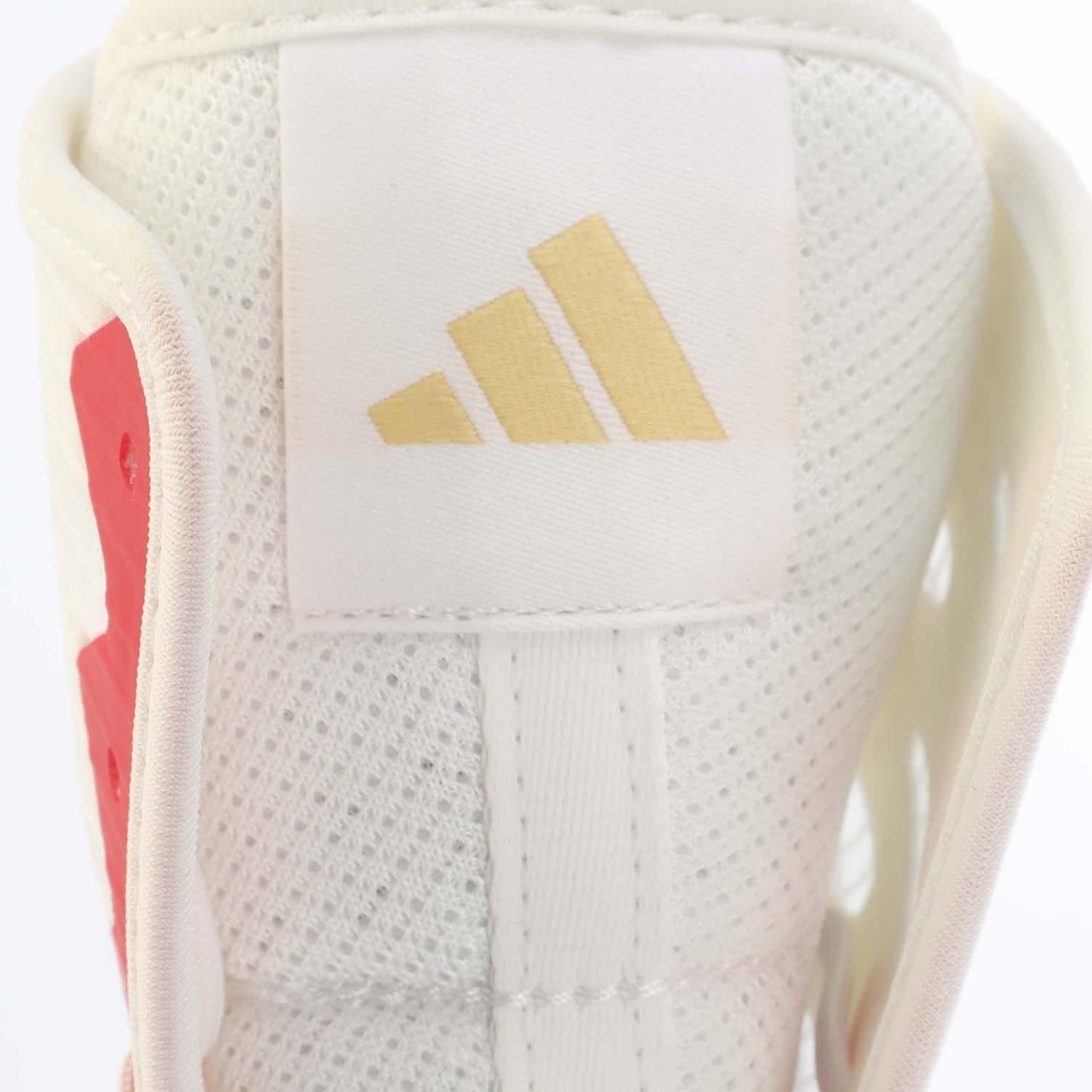White-Red-Red - Close up - Adidas Mens Hog 4 Boxing Shoes