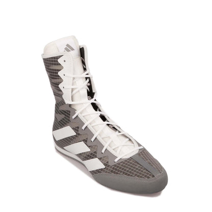Grey - Back - Adidas Mens Hog 4 Boxing Shoes