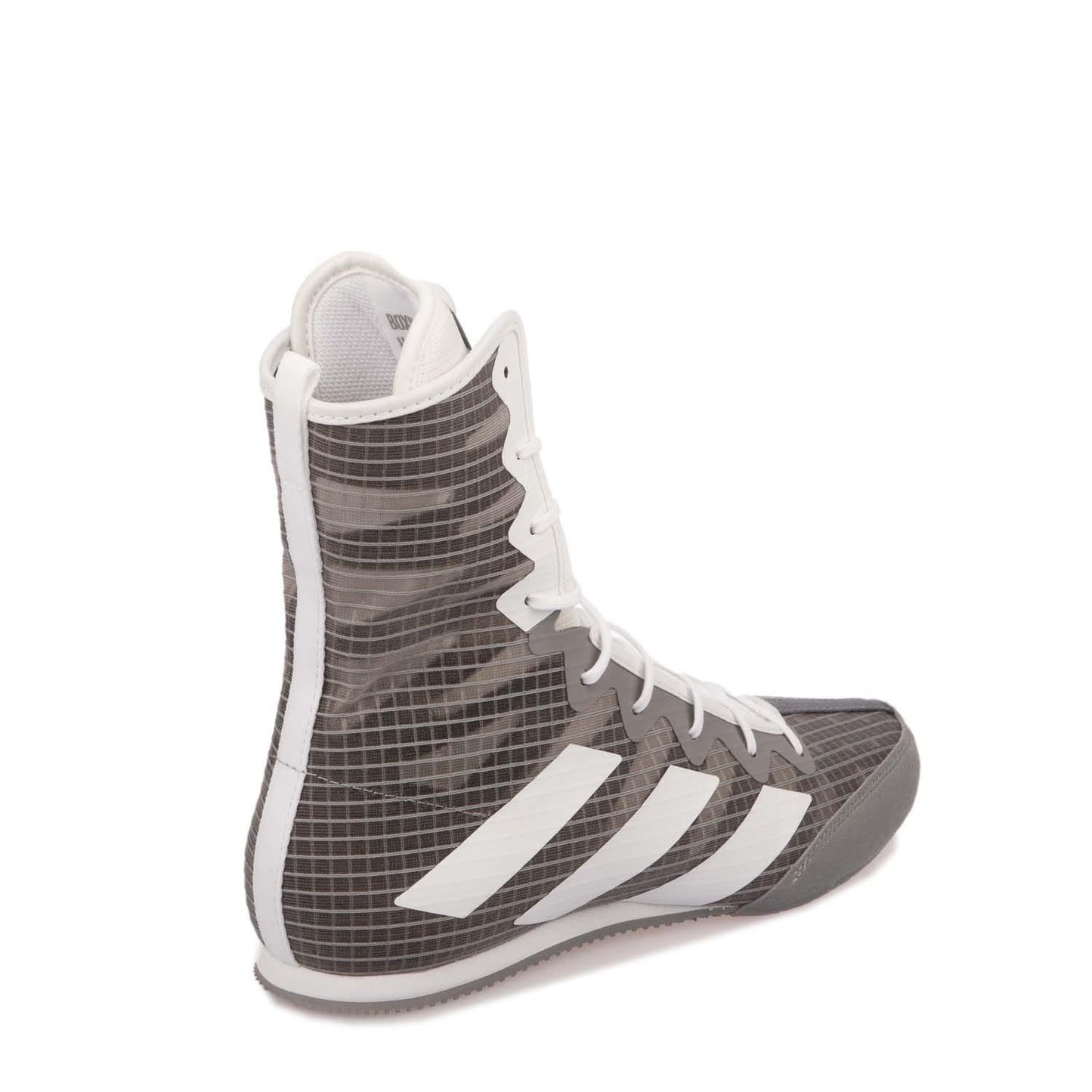Grey - Side - Adidas Mens Hog 4 Boxing Shoes