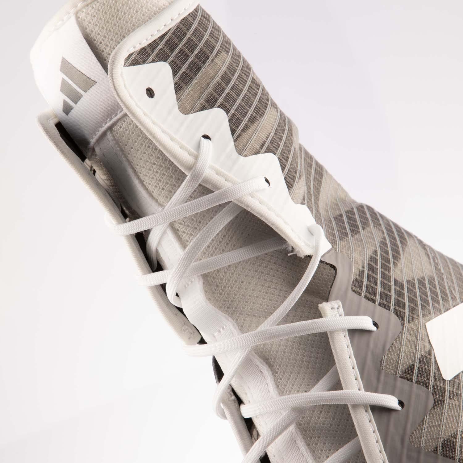 Grey - Close up - Adidas Mens Hog 4 Boxing Shoes