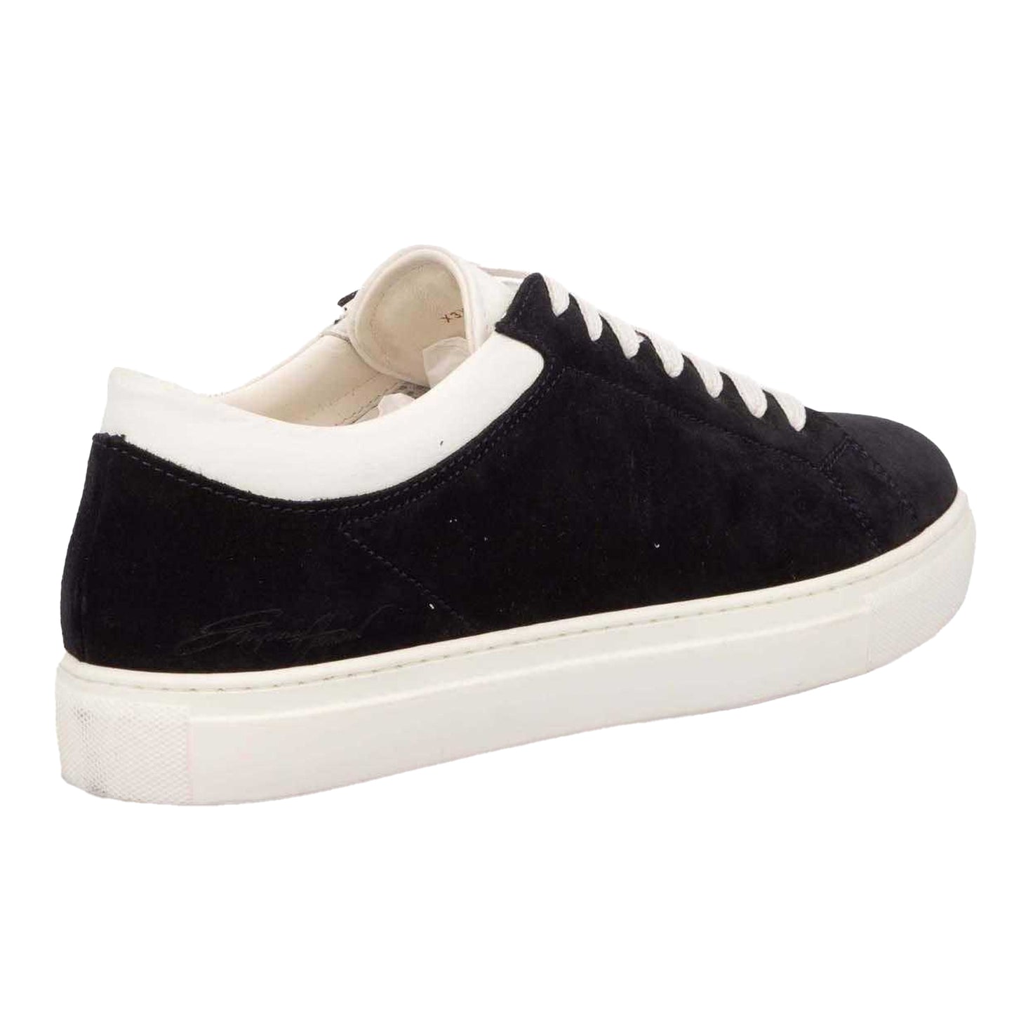 Blue-White - Back - Emporio Armani Womens-Ladies Calf Suede Trainers