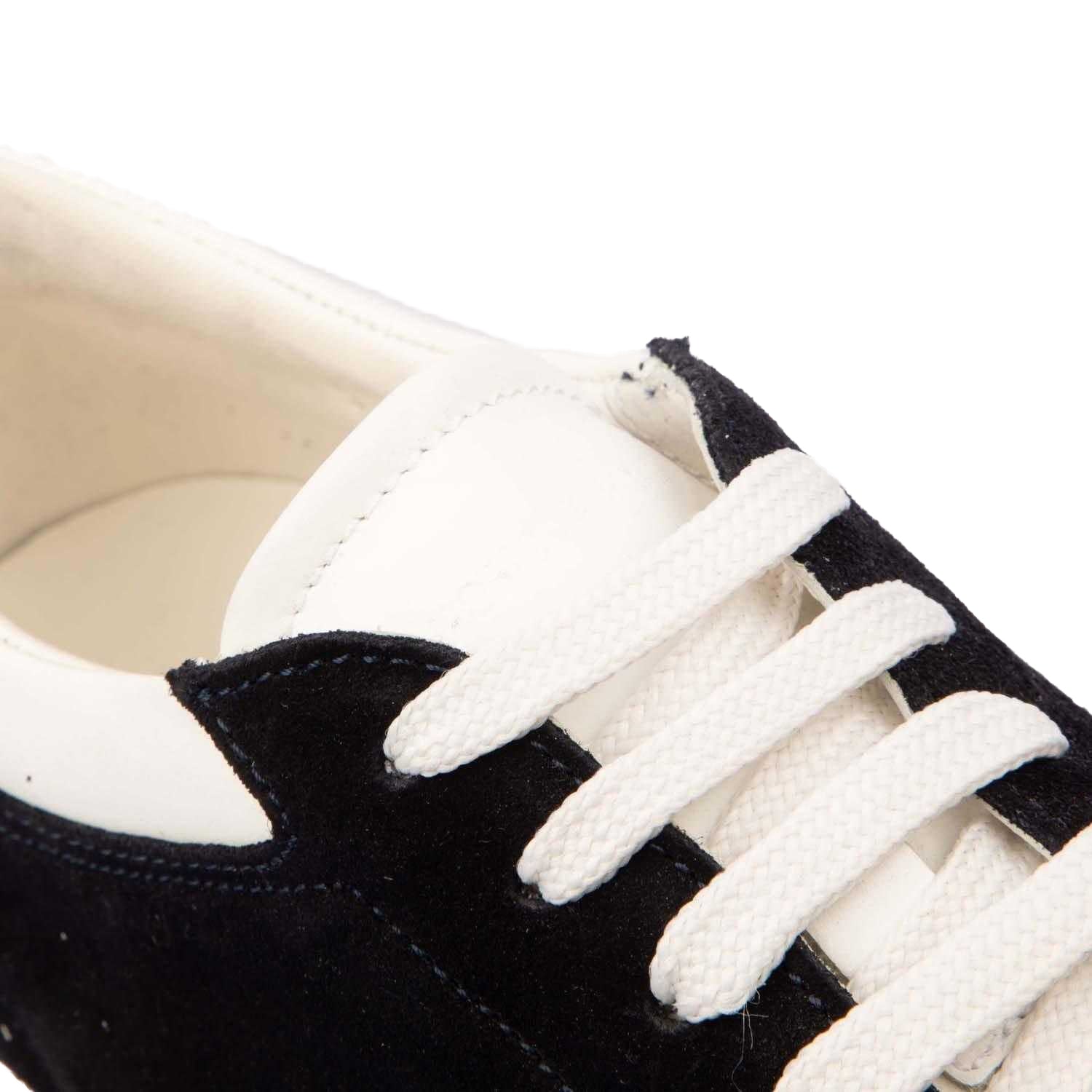 Blue-White - Pack Shot - Emporio Armani Womens-Ladies Calf Suede Trainers