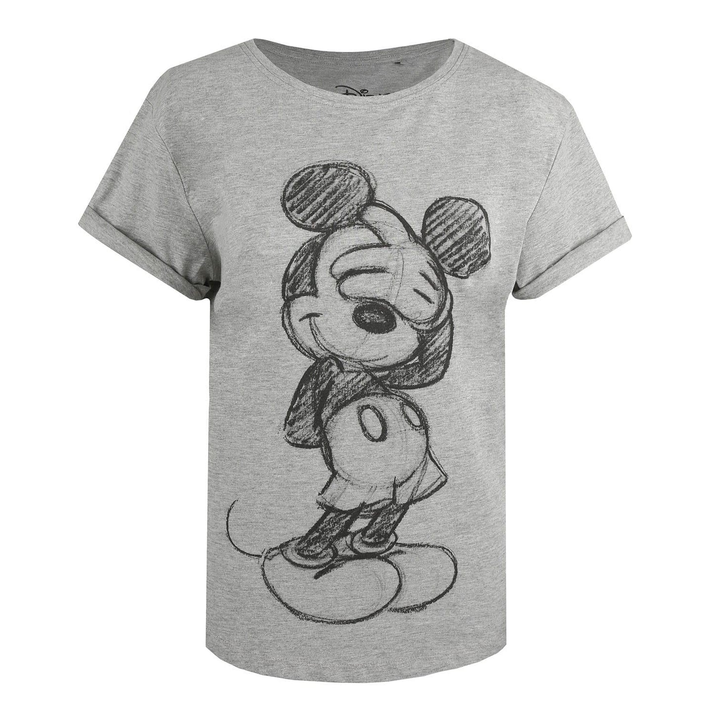 Grey - Front - Disney Womens-Ladies Mickey Mouse T-Shirt