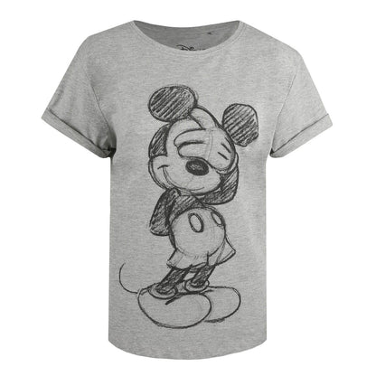 Grey - Front - Disney Womens-Ladies Mickey Mouse T-Shirt
