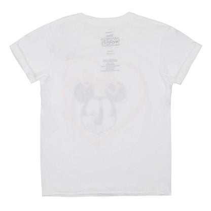 White - Back - Disney Childrens-Kids Mickey Mouse Kiss T-Shirt