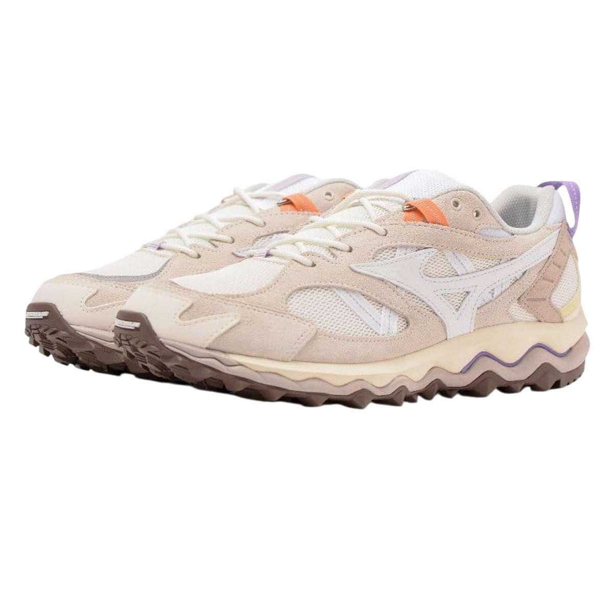 White - Front - Mizuno Mens Wave Mujin TL Suede Trainers