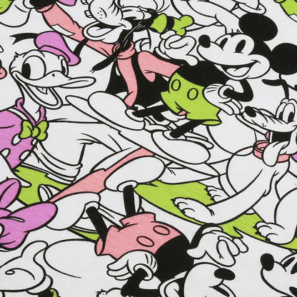 White - Side - Disney Womens-Ladies Mickey Mouse & Friends All-Over Print T-Shirt