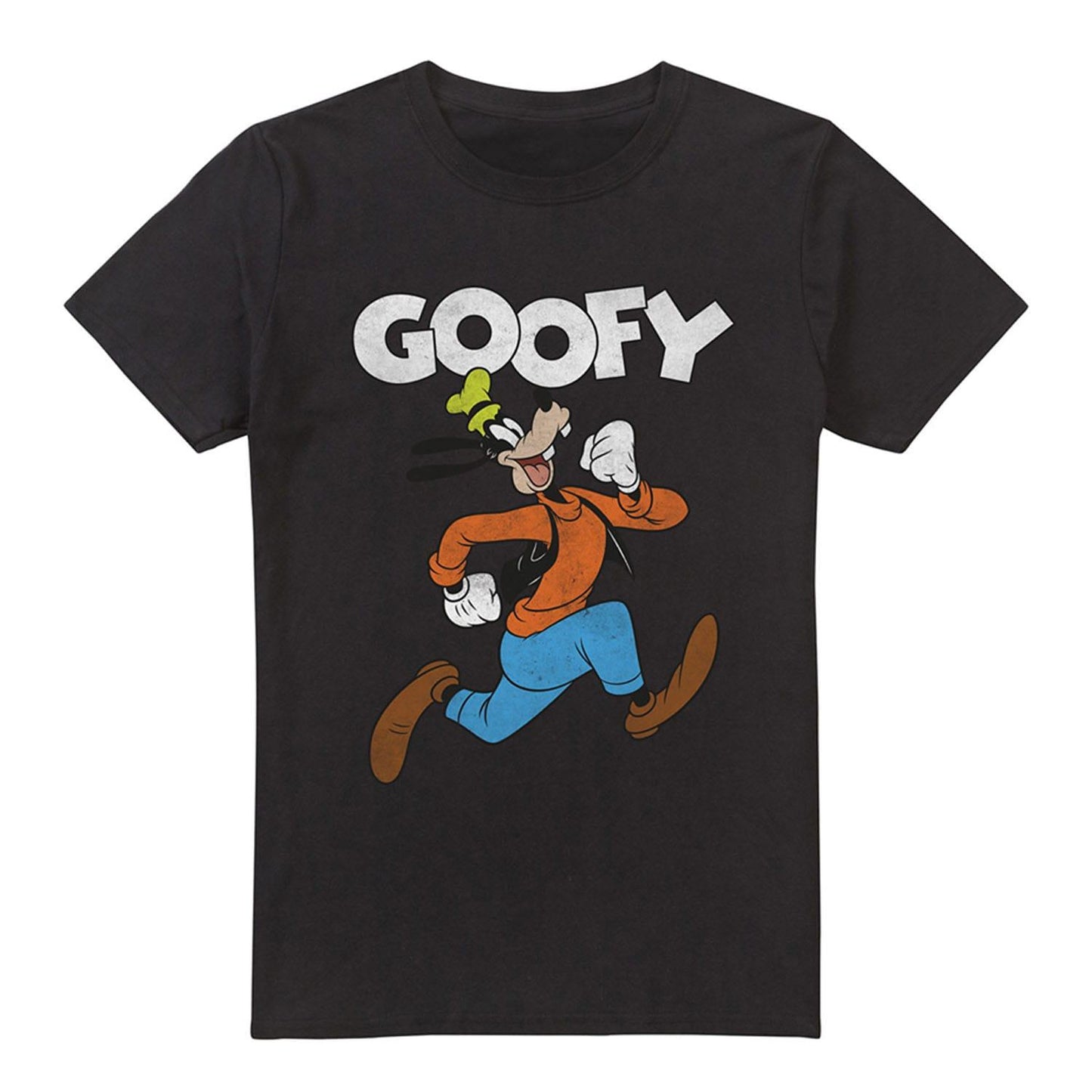 Black - Front - Disney Unisex Adult Goofy T-Shirt