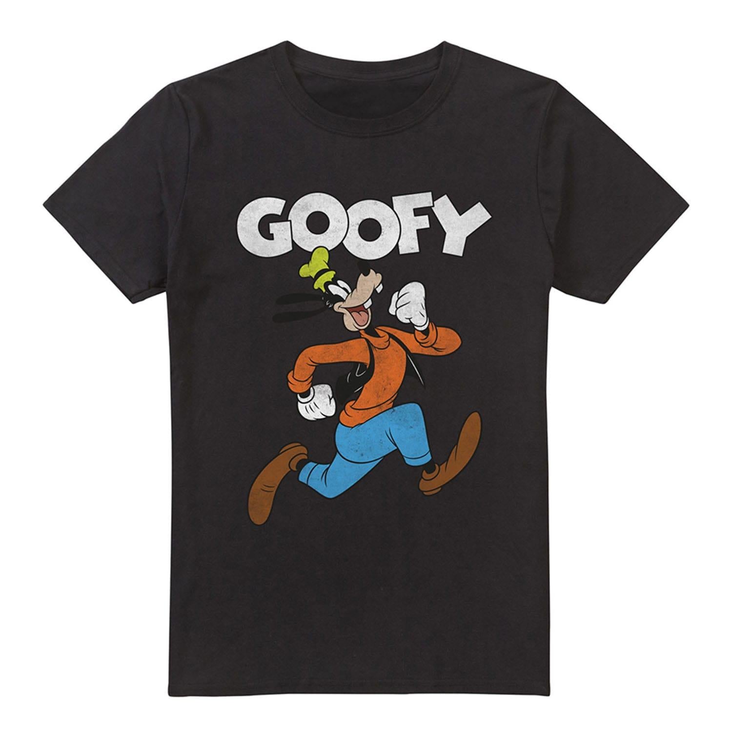 Black - Front - Disney Unisex Adult Goofy T-Shirt