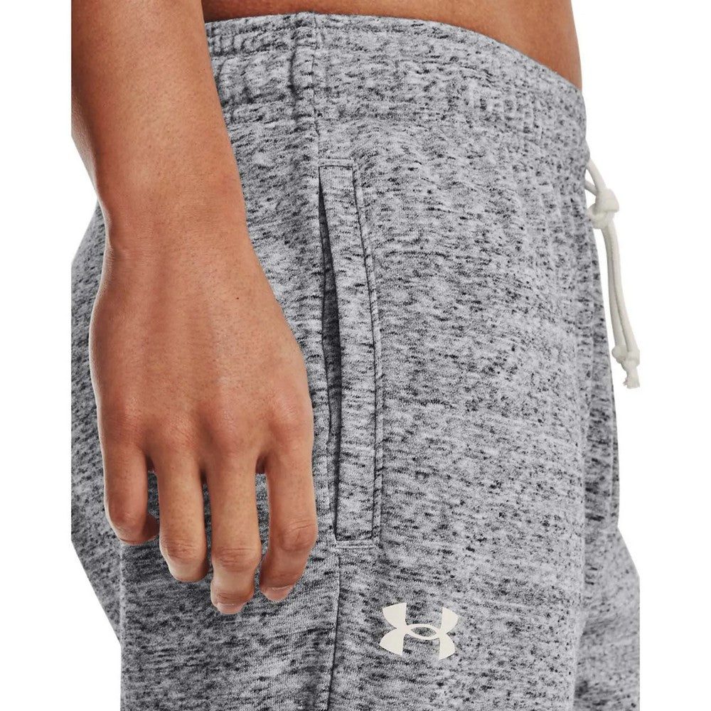 Grey - Side - Under Armour Unisex Adult Rival Terrycloth Jogging Bottoms