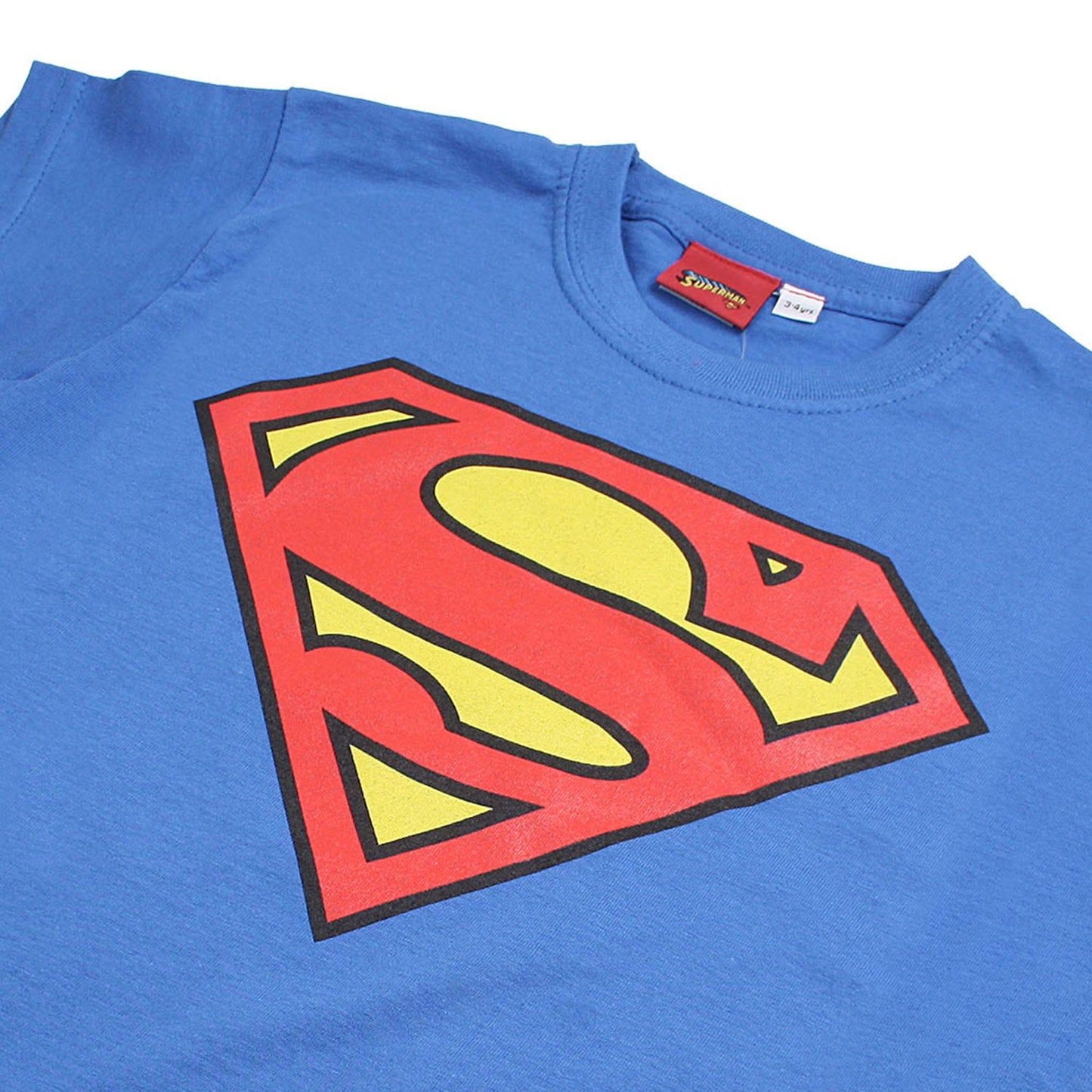 Blue - Back - Superman Childrens-Kids Logo T-Shirt