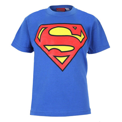 Blue - Front - Superman Childrens-Kids Logo T-Shirt