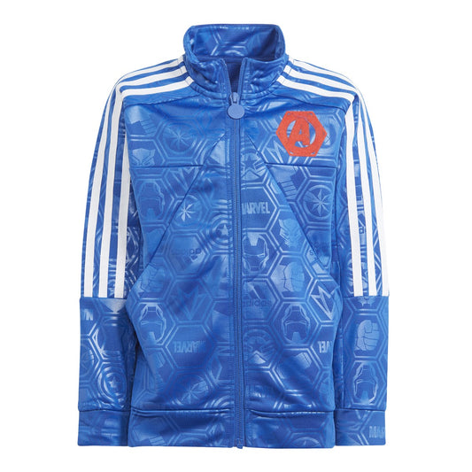 Blue - Front - Adidas Childrens-Kids Marvel Avengers Track Jacket