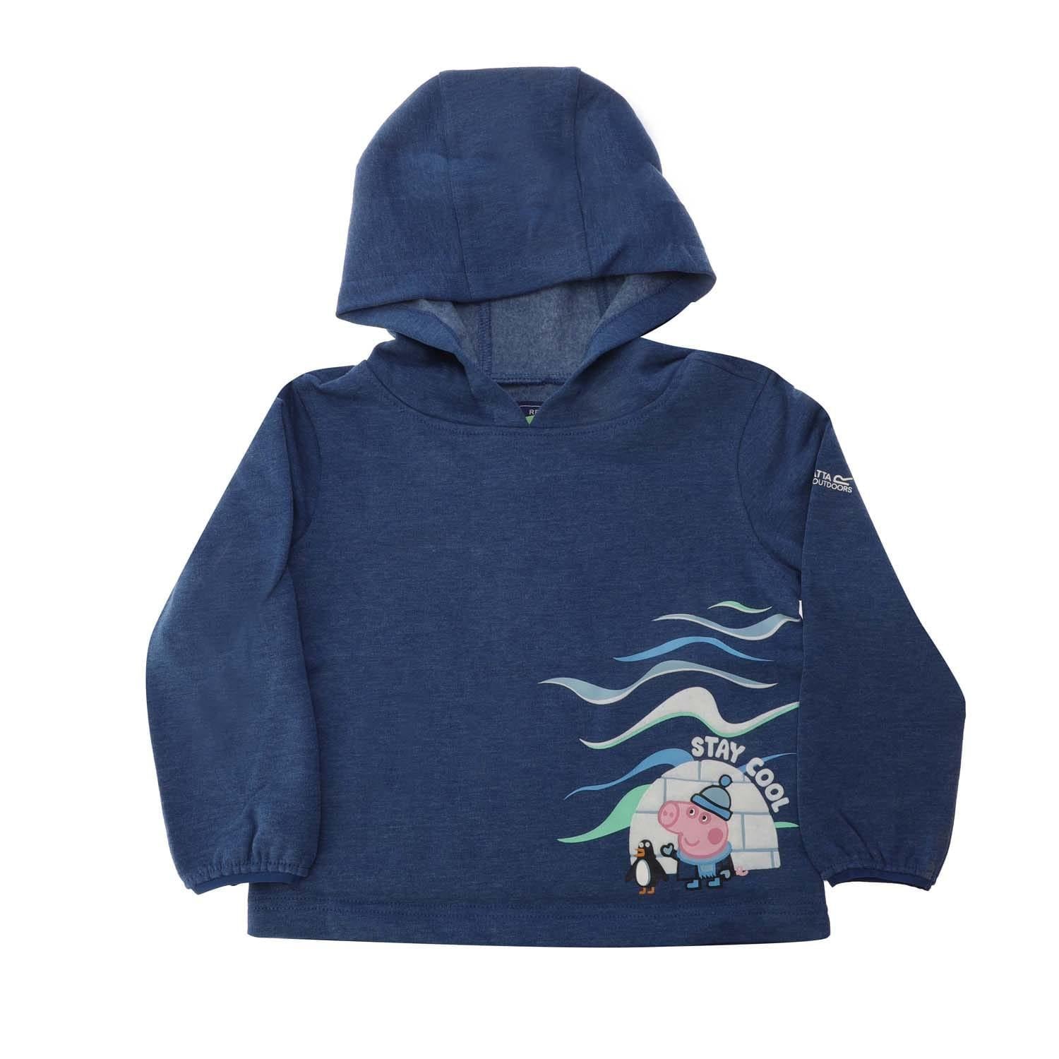 Blue - Front - Regatta Childrens-Kids Peppa Pig Hoodie