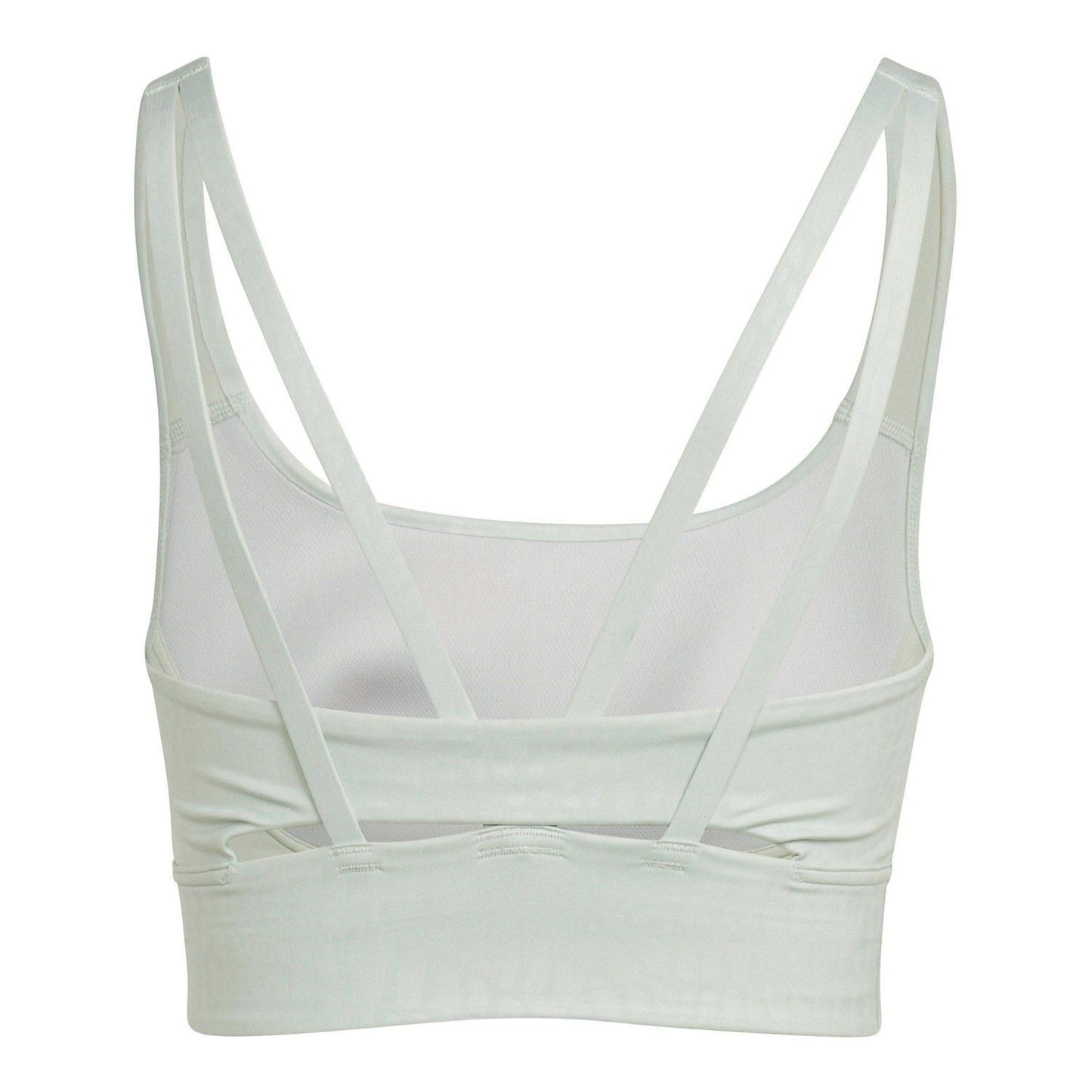 Green - Back - Adidas Womens-Ladies Powerimpact Medium Support Longline Training Sports Bra