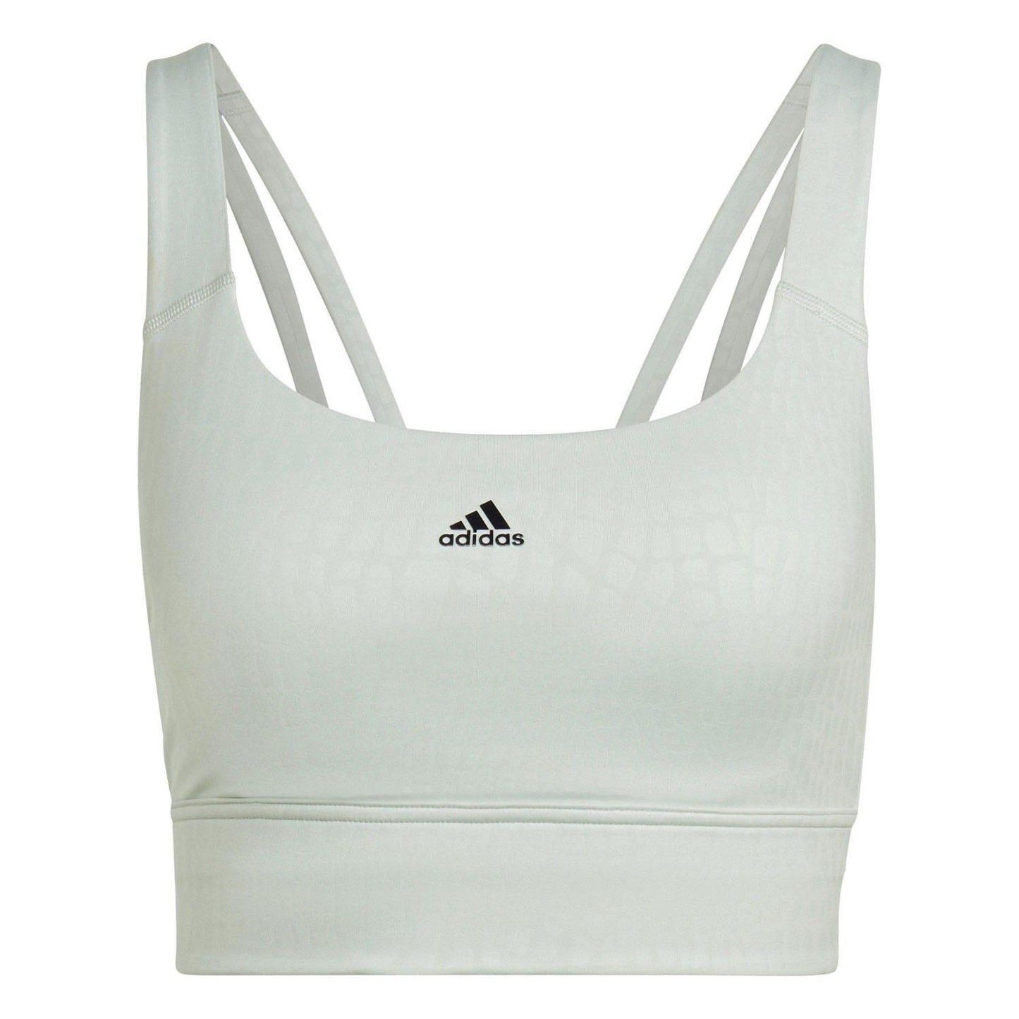 Green - Front - Adidas Womens-Ladies Powerimpact Medium Support Longline Training Sports Bra
