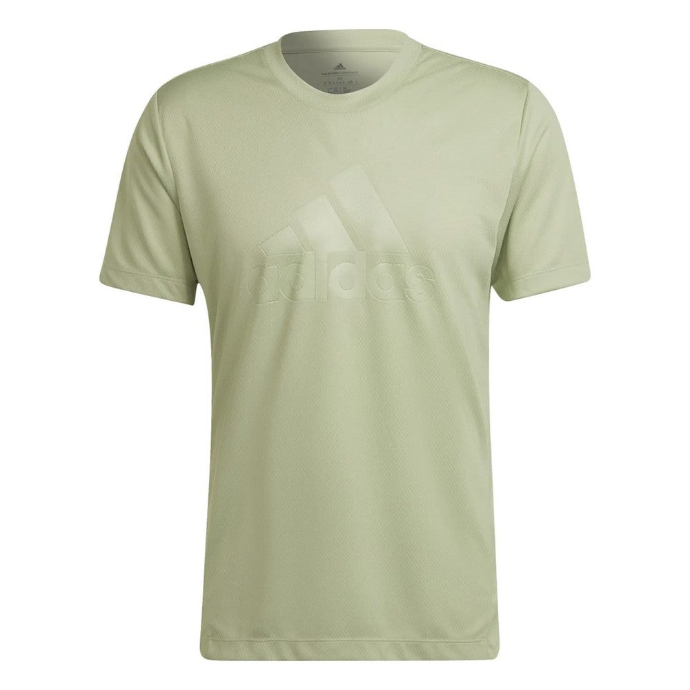 Lime - Front - Adidas Mens Training T-Shirt