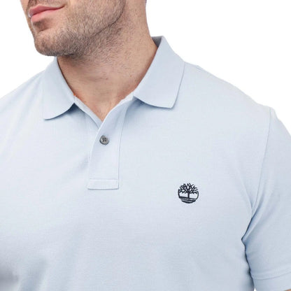 Sky - Side - Timberland Mens Miller River Pique Short-Sleeved Polo Shirt